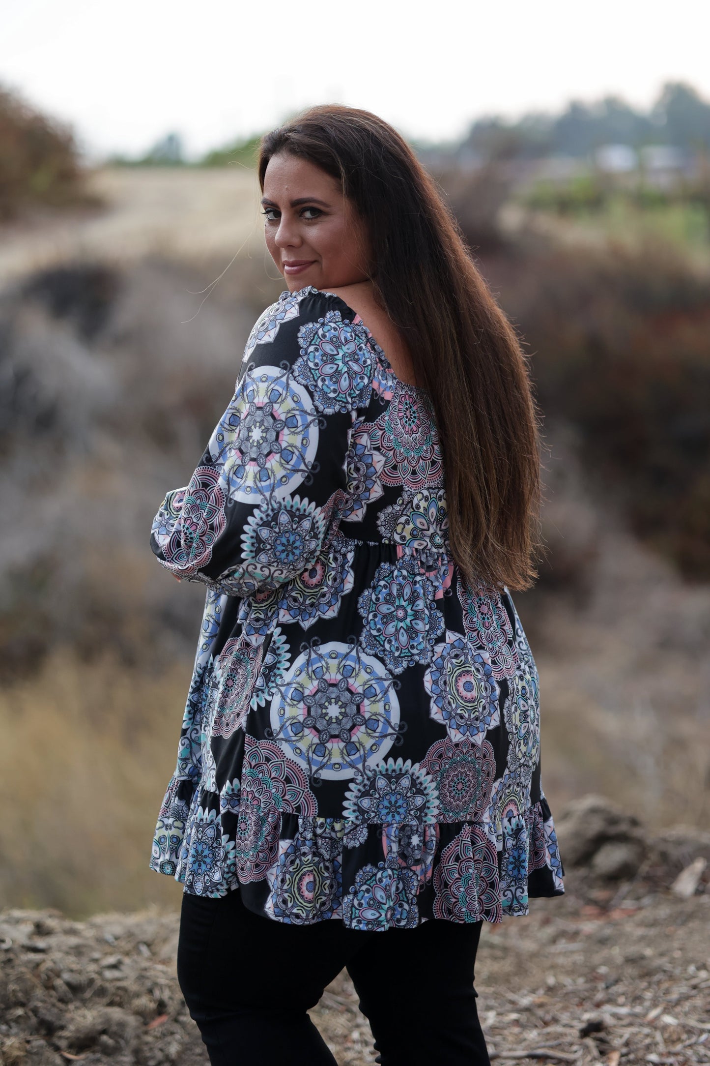 Medallion Mirage Tiered Tunic