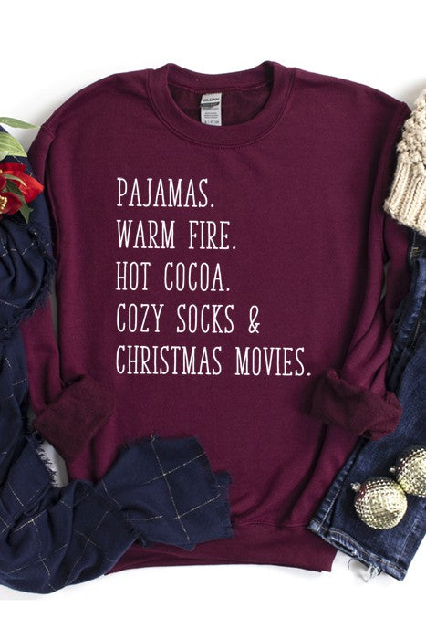 Pajamas Warm Fire Sweatshirt