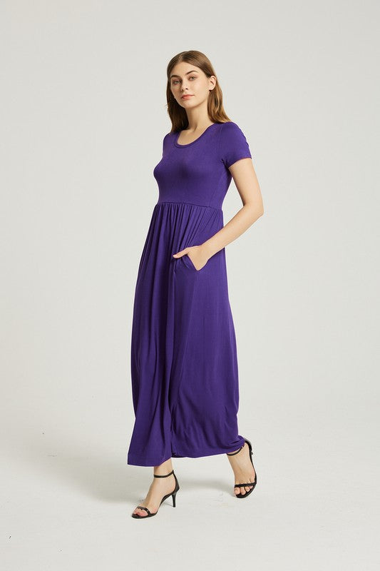 Women's Summer Casual Maxi Dress With Pocket