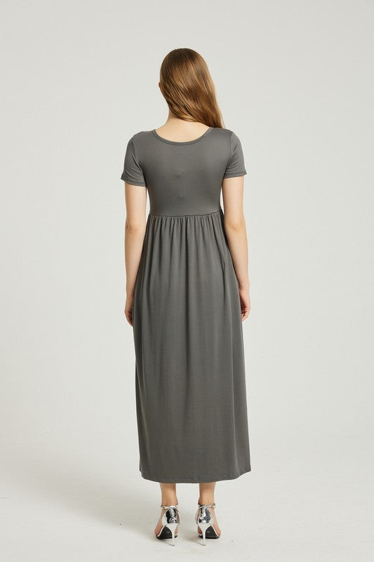 Women's Summer Casual Maxi Dress With Pocket