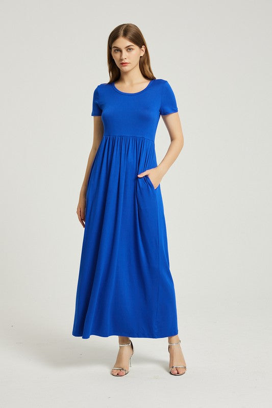 Women's Summer Casual Maxi Dress With Pocket