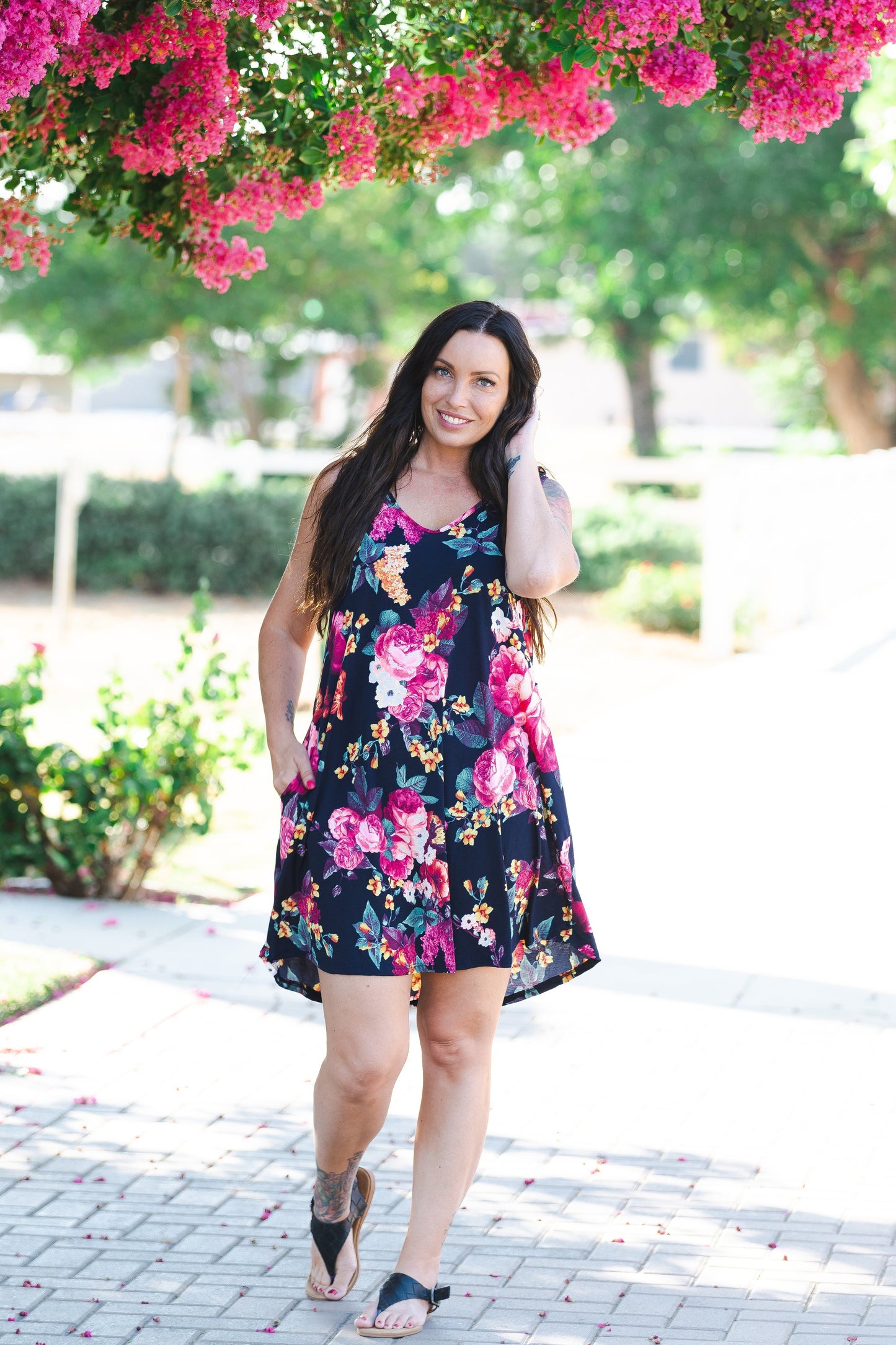 Pretty As a Flower Swing Dress