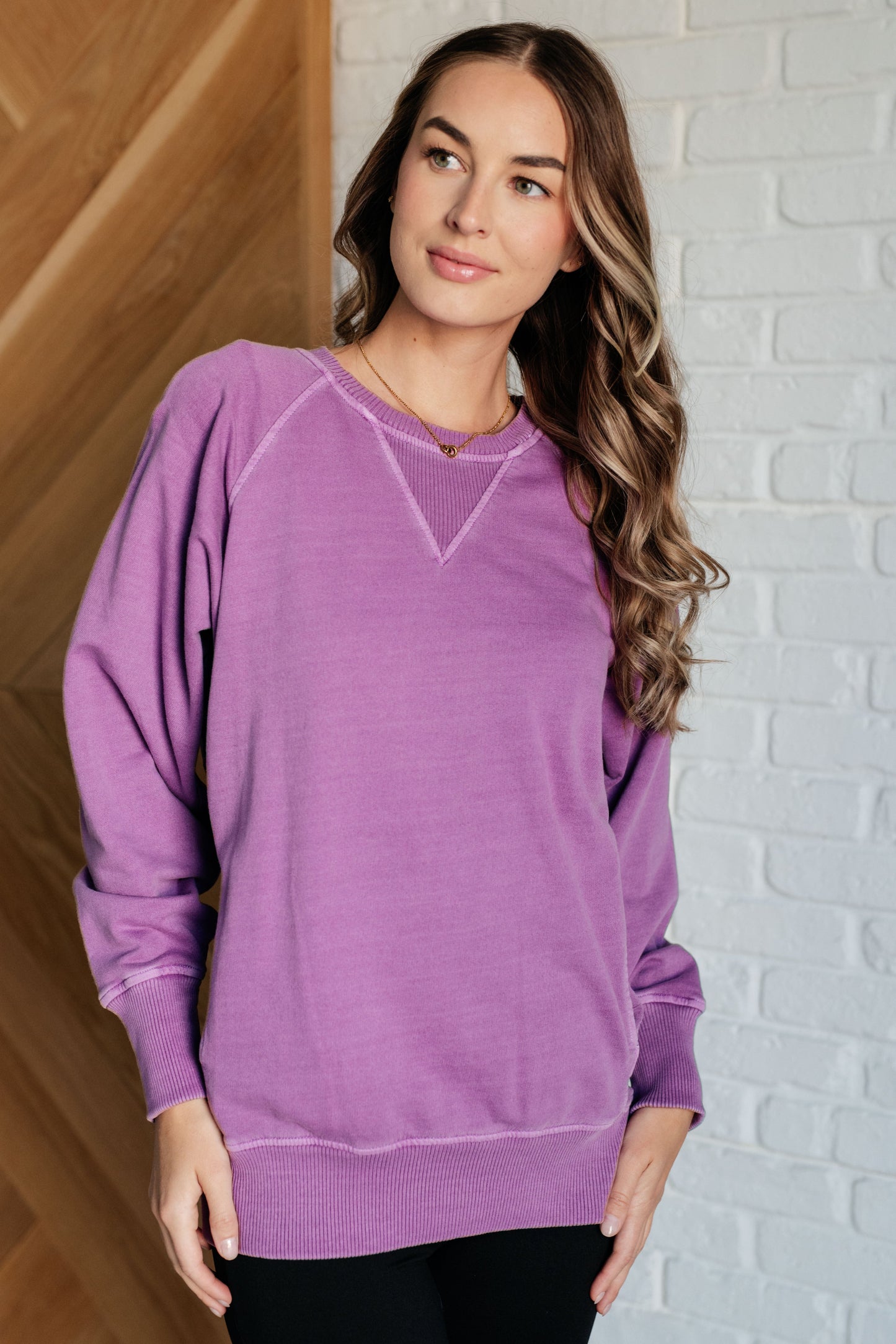 Hands Down Favorite Sweatshirt in Light Plum