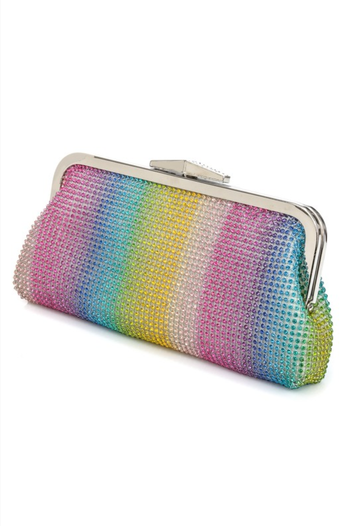 Rainbow Bright Rhinestone Clutch