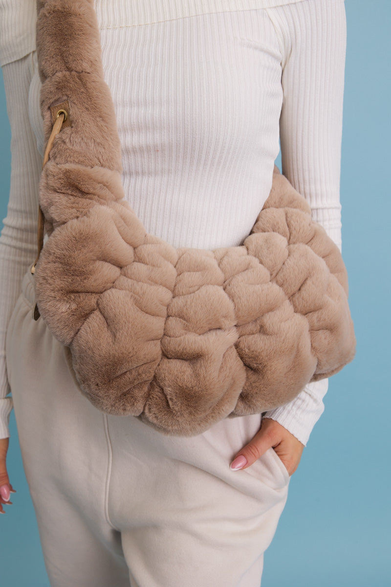 Plush Cloud Knit Cross Body Bag ☁️