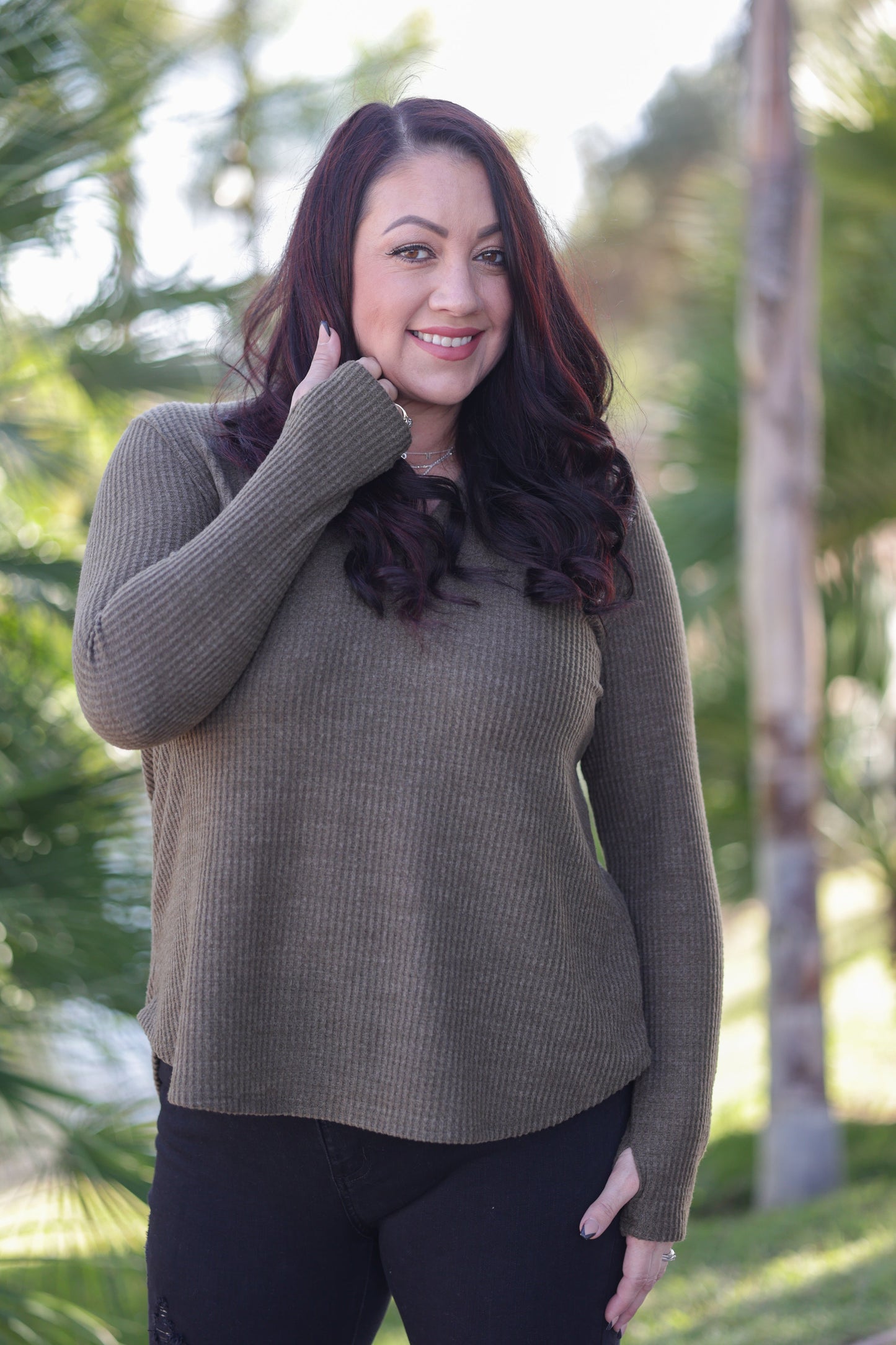 Olive Thumbhole Gabby