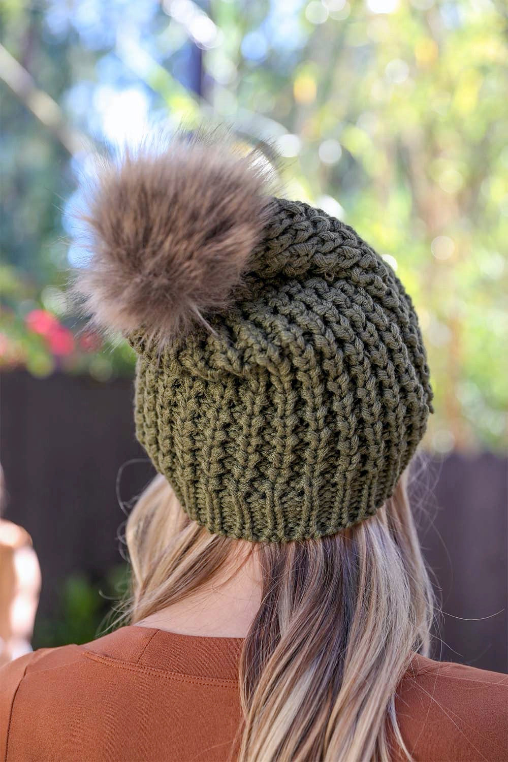 Cute Textured Pom Beanie Beanies