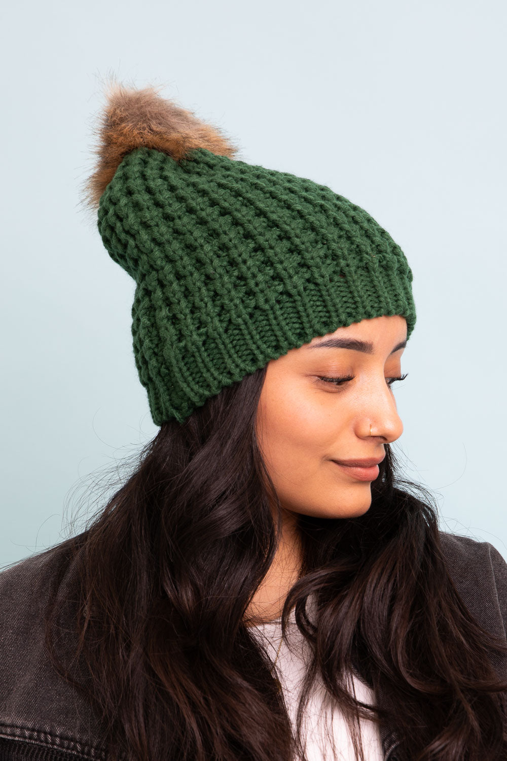 Cute Textured Pom Beanie Beanies