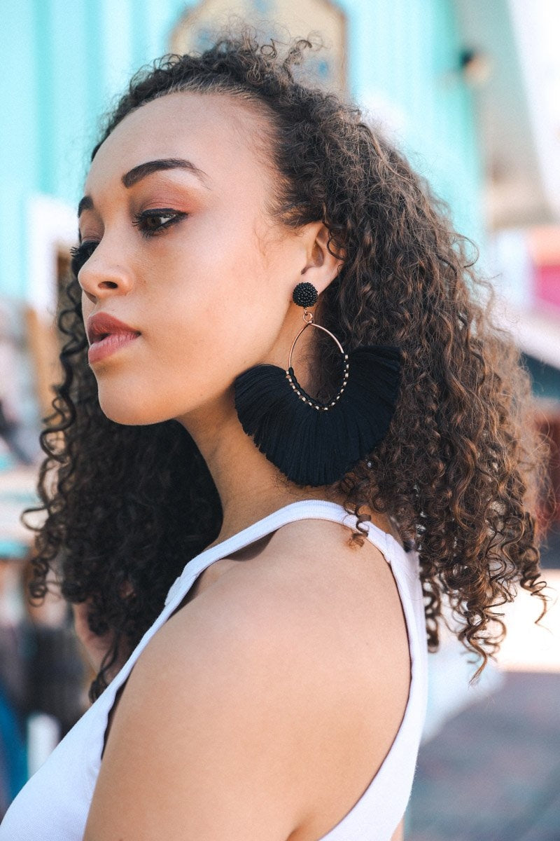 Fan Tassel Earrings Jewelry