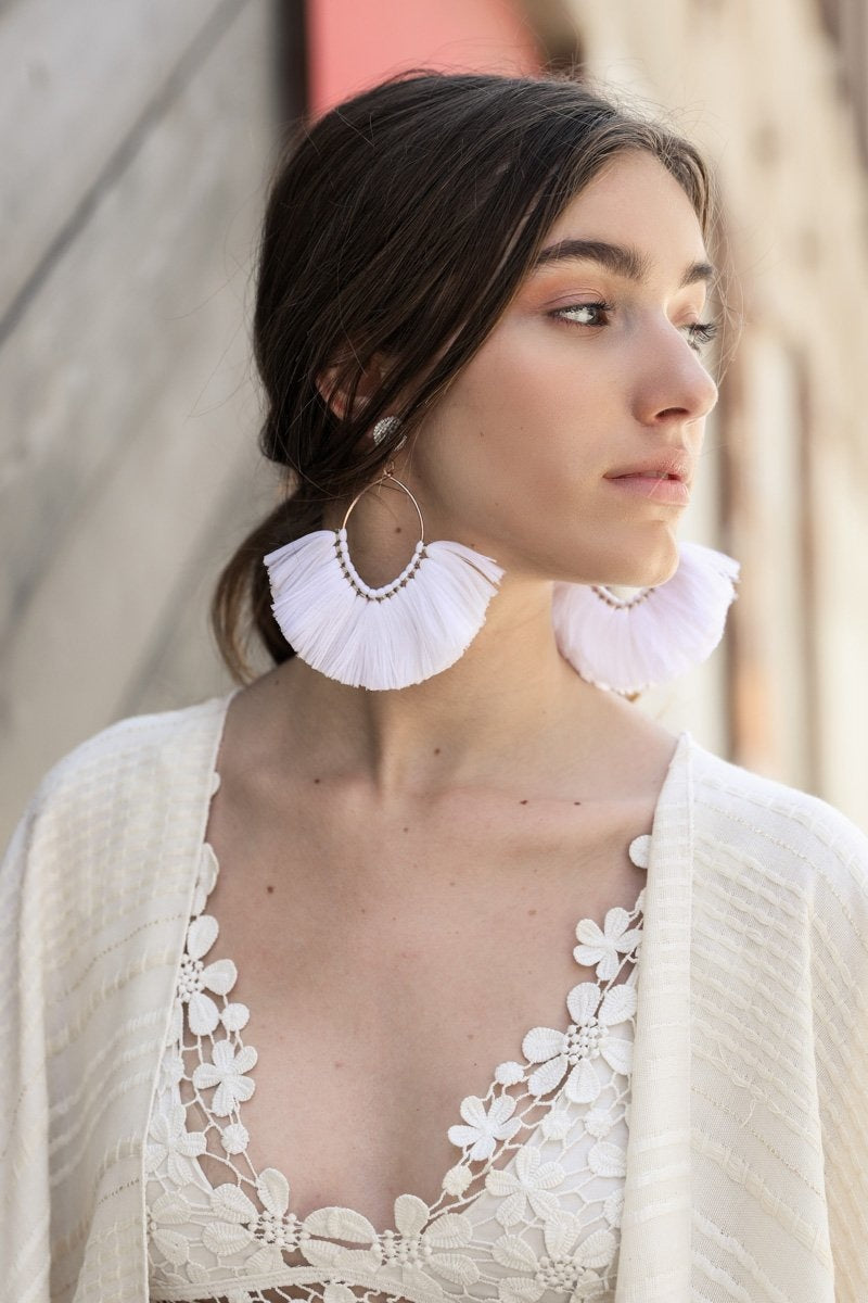 Fan Tassel Earrings Jewelry