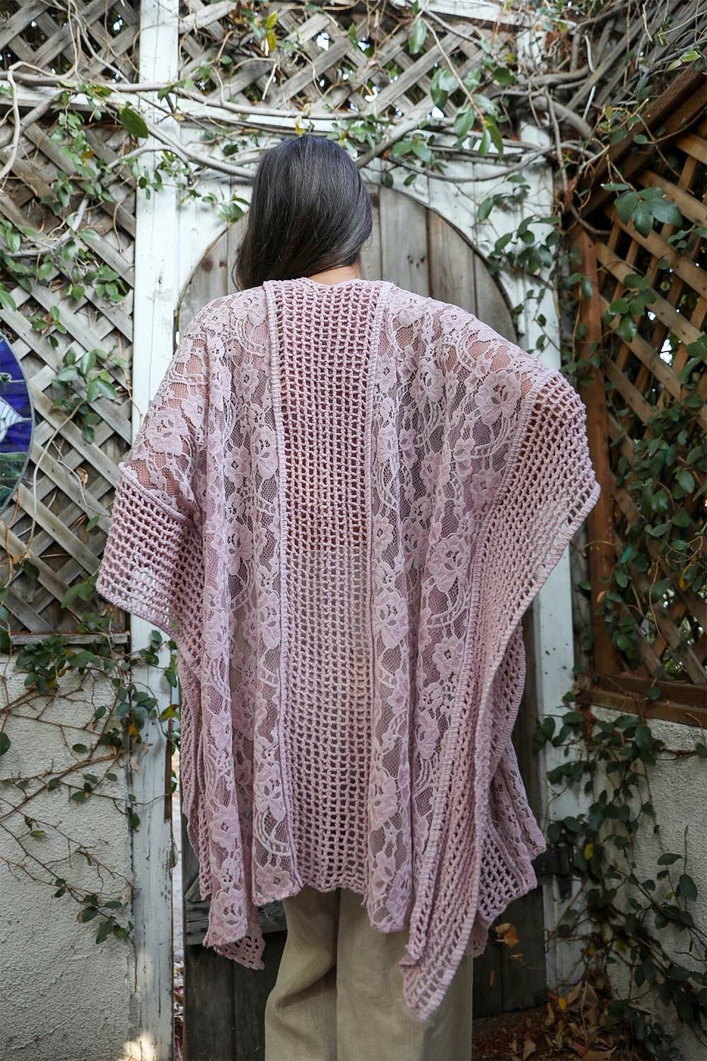 Floral Knit Pattern Kimono