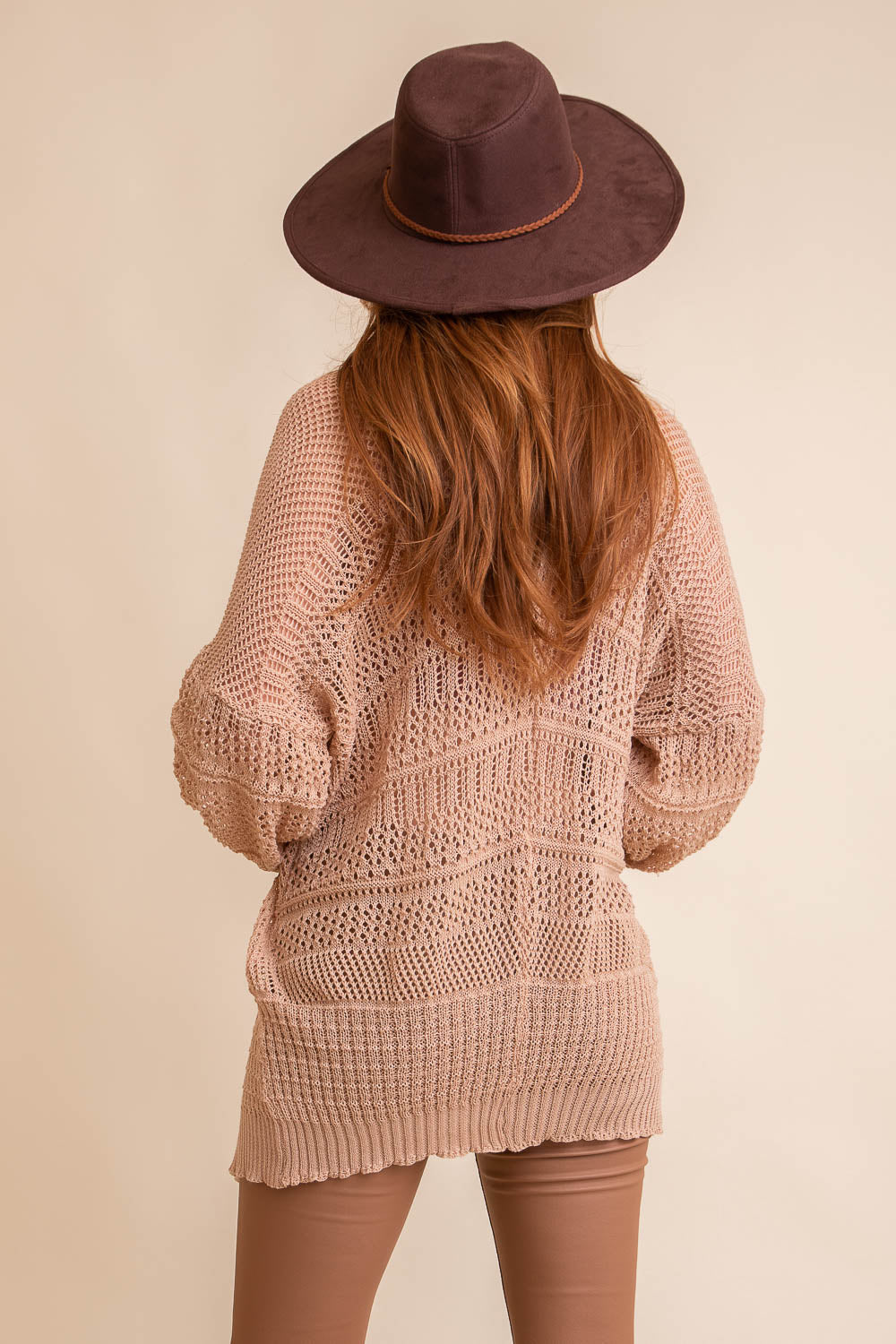 Knit Netted Cardigan Ponchos