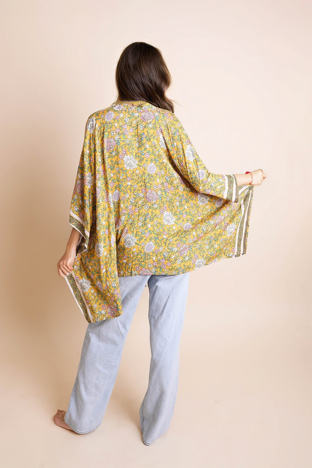 Floral Front Tie Kimono Wrap