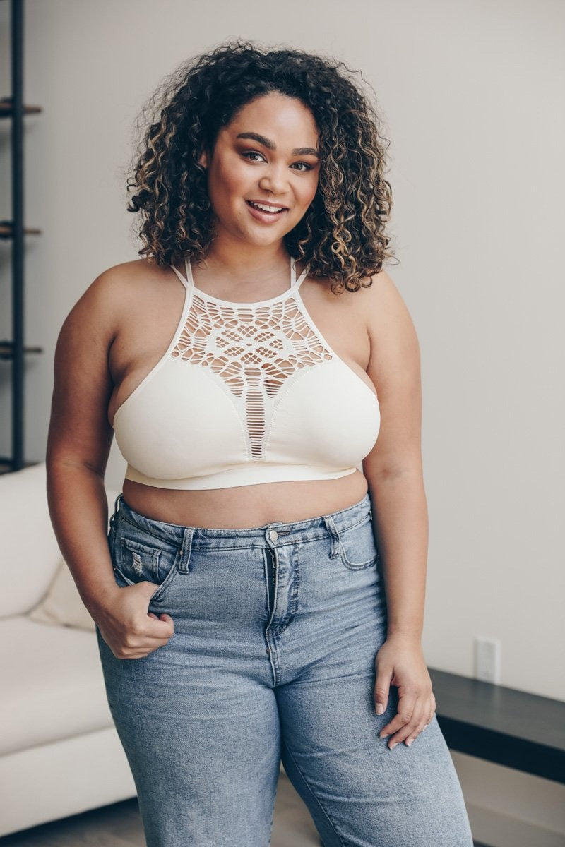 Plus Cutout Seamless Bralette 1X2X / Ivory