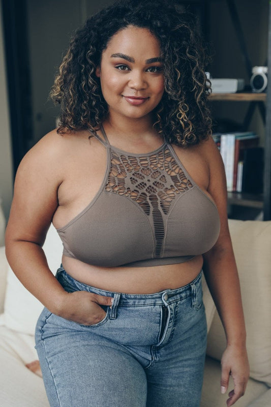 Plus Cutout Seamless Bralette 1X2X / Mocha