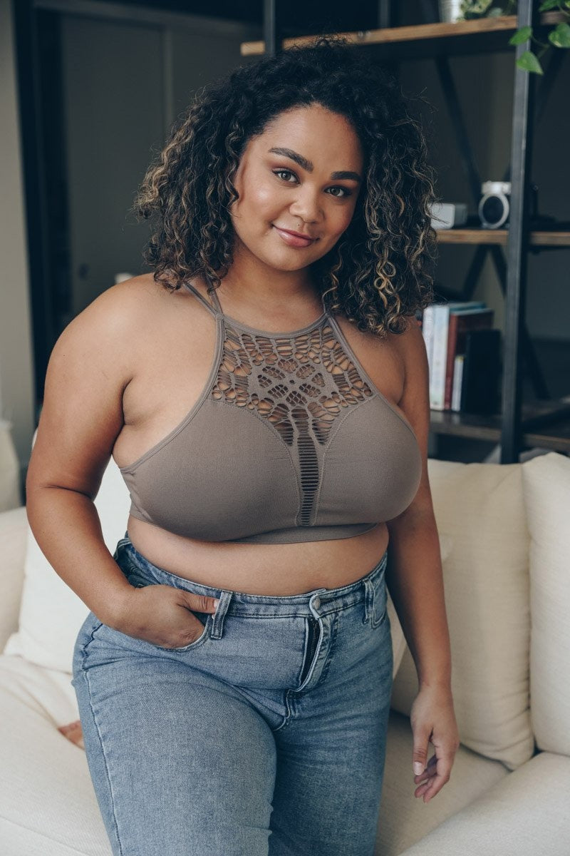 Plus Cutout Seamless Bralette