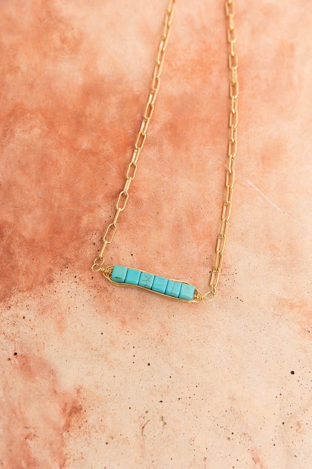 Stacked Turquoise Gold Chain Necklace Jewelry