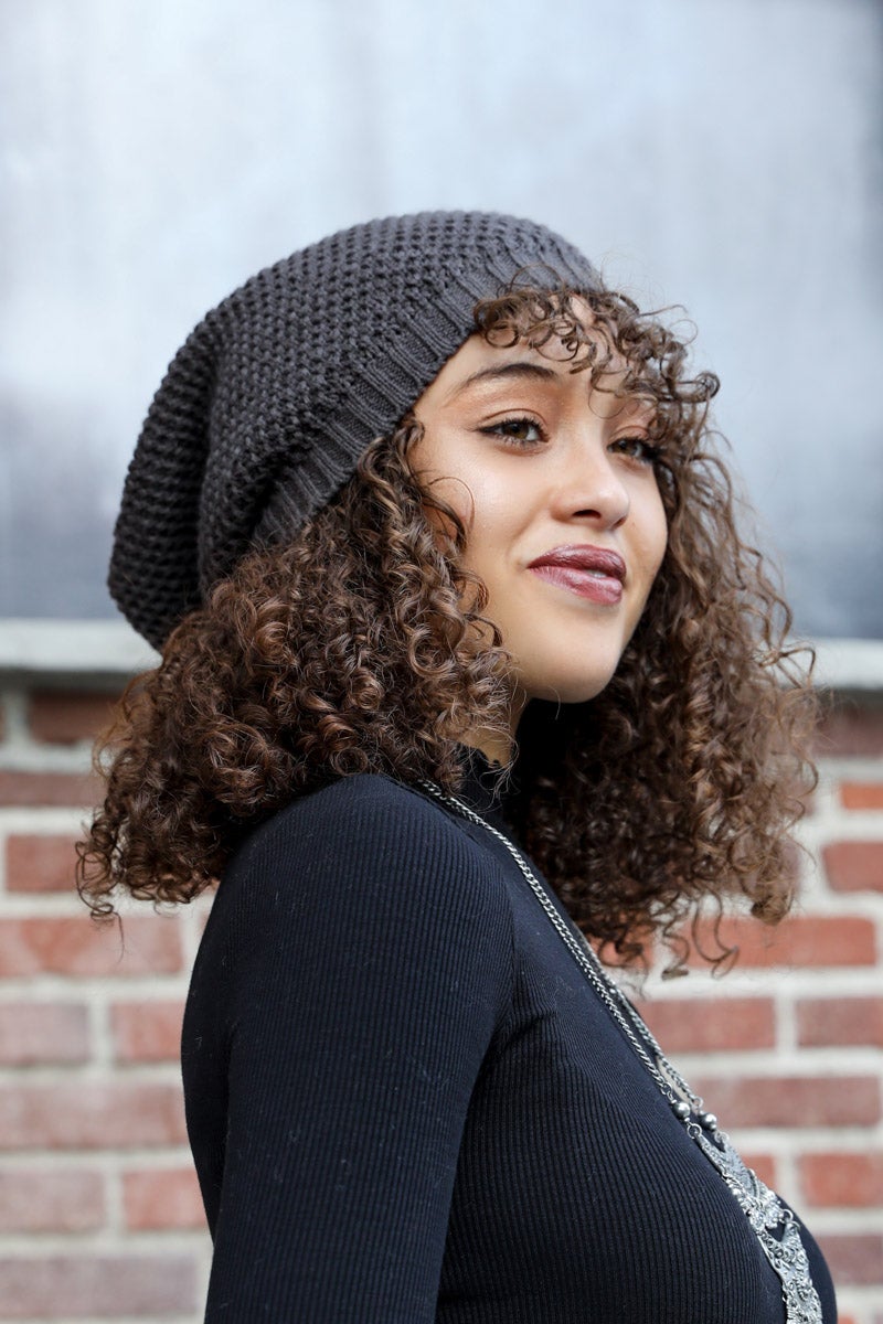 Textured Slouch Beanie Beanies